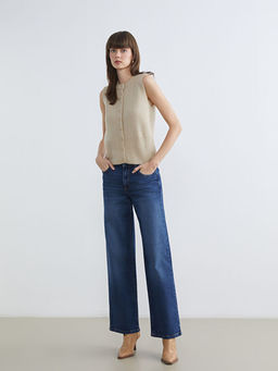 Bisiklet Yaka Kad?n Triko Yelek