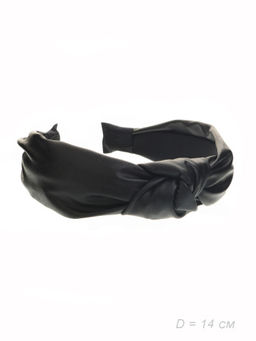 Ободок для волос экокожа / GTS-17 /уп.12/черный