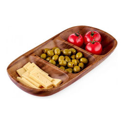 Блюдо сервировочное Walmer Organic, 31х16 см, цвет темное дерево  фото 3