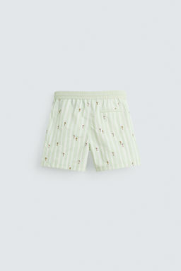 EMBROIDERED MID-LENGTH SWIMMING TRUNKS - Zara фото 7