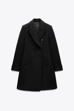 WOOL BLEND DOUBLE-BREASTED COAT - Zara фото 2