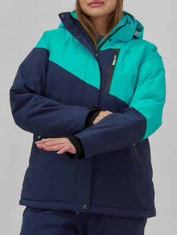 Горнолыжный костюм женский зимний бирюзового цвета 0707Br - Chunmai фото 15