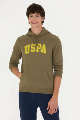 U. S. Polo Assn Базовый свитшот цвета хаки с капюшоном (унисекс) - U.s. polo assn фото 2