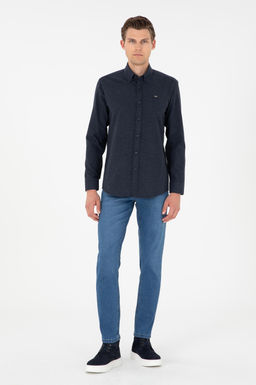 Джинсы Slim Fit синие из хлопка