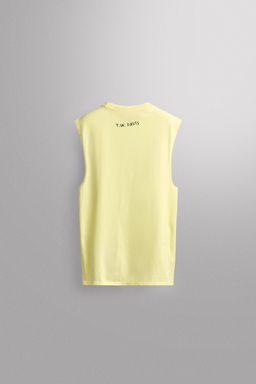 CAMISETA TANK RELAXED FIT ESTAMPADOS / Amarillo claro - Zara фото 7