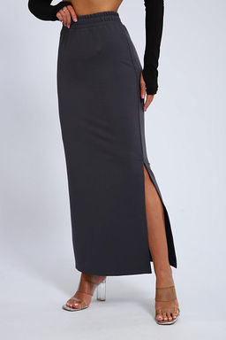 Юбка, футер (01056, черный макси) - Плиона фото 60