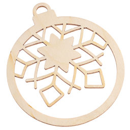 Заготовки для творчества на новый год Шары со снежинками, 5 шт.