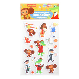 Наклейки зефирные "Чебурашка" (STICKZEF-122796, 396966, Мульти-Арт)