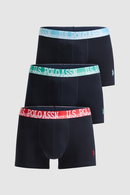 Erkek Lacivert 3l_ Boxer Tak_m_