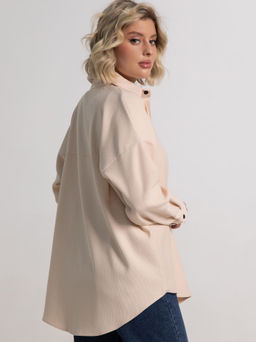 Рубашка Загадочная девушка (бежевая) Б15169-4М