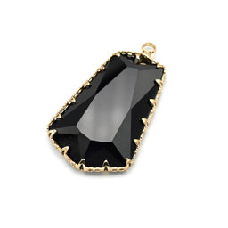 Подвеска "Кружевная" трапеция 19*33мм цв.черный