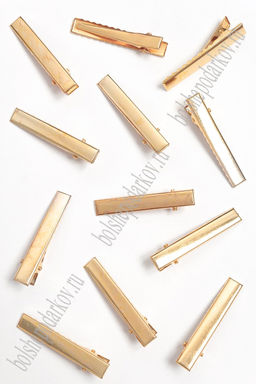 Зажим металлический 4,5 см (50 шт) SF-3167, золото