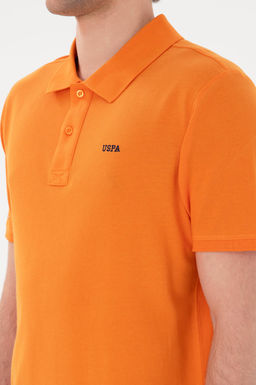 Футболка-поло U.S. Polo Assn Regular Fit Polo Yaka оранжевая из хлопка