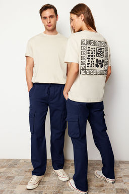 TRENDYOL MAN Ac?k Haki Unisex Regular Fit Lastikli Beli Baglamal? Kargo Cepli Pantolon TMNSS24PL00003 - Trendyolmilla фото 21