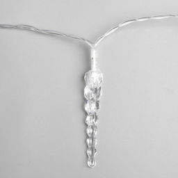 Гирлянда Нить 3 м с насадками Сосульки 7.5 см, IP20, прозрачная нить, 20 LED, батарейки AAх3 (нет в комплекте), свечение мульти - Luazon lighting фото 6