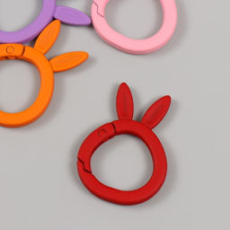 Цена за 4 шт. Карабин металл Голова зайчика МИКС 3,8х2,7 см - Арт узор фото 3