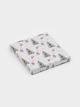 Блюдо сервировочное новогоднее Доляна Новогодние зверята, d=15 см, стекло, белое  фото 5