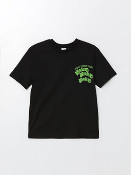 Bisiklet Yaka Beetlejuice Bask?l? Erkek ?ocuk Ti??rt