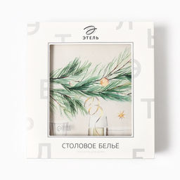Скатерть новогодняя «Этель» Spruce mood, 150×180 см +/-3 см с ВГМО, 100% хлопок, саржа 190 г/м²