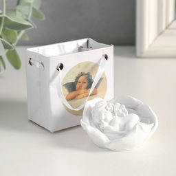 Цена за 2 шт. Фигурка «Ангелочек спящий в цветке», 3.5×5.5×5.5 см, МИКС