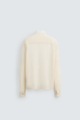 TEXTURED SEMI-SHEER SHIRT - Zara фото 7