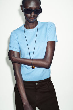 SOFT-TOUCH KNIT SHORT SLEEVE JUMPER - Zara фото 2