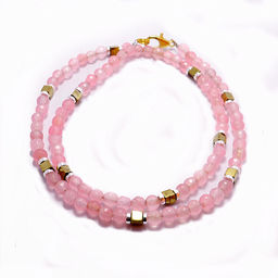 Бусы из граненного камня Розовый агат 4мм 45см