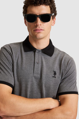Erkek Antrasit Melanj Regular Fit Polo Yaka Basic TiЕГrt - U.s. polo assn фото 2