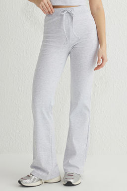 Gri Melanj Fitted/Vucuda Oturan Esnek Orme Alt - Ust Tak?m TWOSS25AU00053