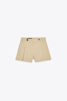 PLEATED SHORTS WITH BUTTONS - Zara фото 8
