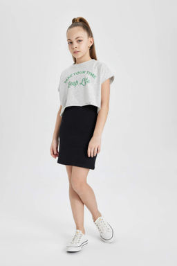 K?z Cocuk Fitilli Kaskorse K?sa Kollu Elbise - Defacto фото 2