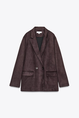 FAUX SUEDE BLAZER - Zara фото 6
