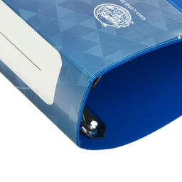 Папка на 4 кольцах А4, Calligrata, 40 мм, 700 мкм, внутренний и торцевой карман, синяя  фото 3