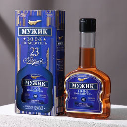 Гель для душа коньяк Мужик, 260 мл, аромат мужского парфюма, Чистое счастье  фото 2