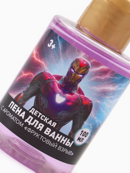 Цена за 2 шт. Пена для ванны детская, аромат фруктовый взрыв, 100 мл, Железный человек