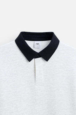 CONTRAST COLLAR POLO SHIRT - Zara фото 32