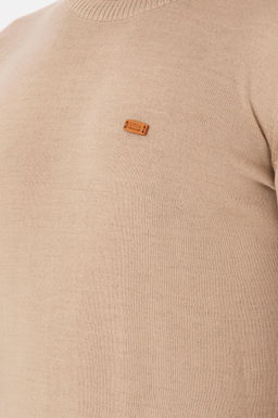 Erkek Slim Fit Bisiklet Yaka Kum Melanj Kazak - U.s. polo assn фото 7