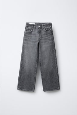 WIDE-LEG RHINESTONE JEANS