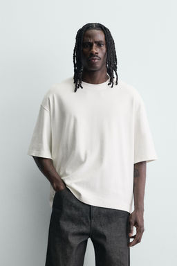 SUDADERA BOXY FIT ESTRUCTURA / Beige claro - Zara фото 2