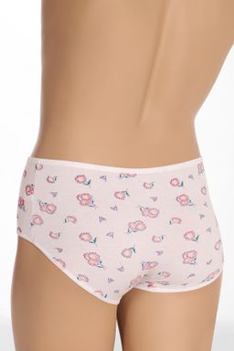 Трусы женские больших размеров белые с цветами - Almond фото 2