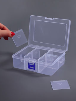 Органайзер для хранения мелочей, 6 ячеек, 16.5×12×5.8 см, прозрачный