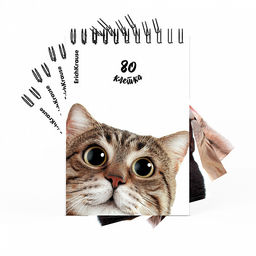 Цена за 4 шт. Блокнот на спирали ErichKrause Котики, А6, 80 листов, клетка_MIX-PACK