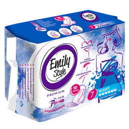 EMILY STYLE прокладки гигиен. Найт (7шт) Премиум
