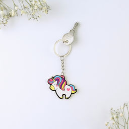 Брелок для ключей, значок, сувенир «Единорог», набор, 8.3×12 см