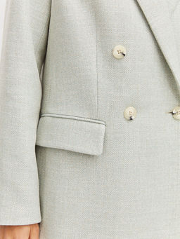 Двубортный жакет из фактурной вискозы - TO BE ONE фото 5