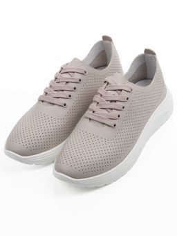 03-YH596-3 GRAY/BEIGE Полуботинки летние женские (натуральная кожа)