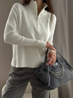 Свитер Саймон (белый) One Size - Nadi bordo фото 7