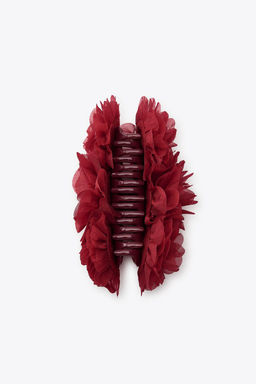 ORGANZA FLOWER SHEEPSKIN CLIP - Zara фото 9