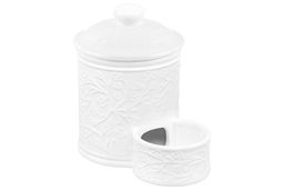 Банка д/соли 15,5*10*14,5 см 500 мл Веточки-цветочки + деревянная ложка + крышка - Elan gallery фото 8