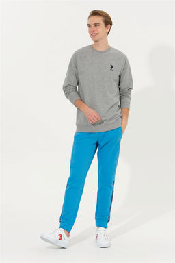 Erkek Gri Melanj Basic Sweatshirt Sepette S_rpriz _ndirim - U.s. polo assn фото 4